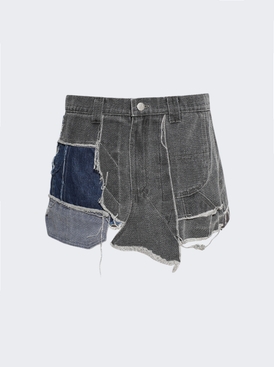Upcycled Mini Skirt Multicolor Denim