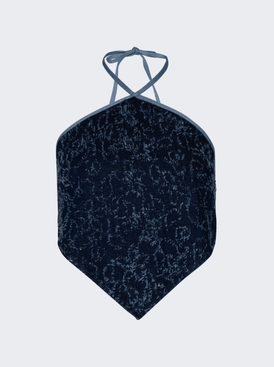 Frayed Denim Halter Top