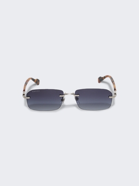 Metal Rectangular Sunglasses Silver