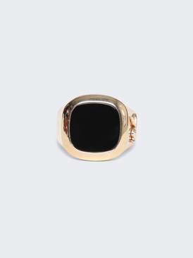 X Playboy Membership Ring Yellow Gold And Black