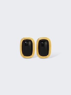 Ribbon Earrings Gold And Black