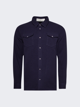 Midnight Sea Solid Cashmere Shirt Rose Quartz