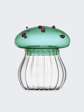 Alice Sugar Bowl Green Mushroom With Red Dots