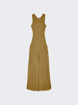 Pleated Dress Honey Blonde