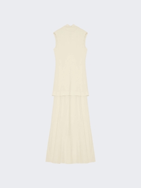 High Neck Sleeveless Dress Chalk