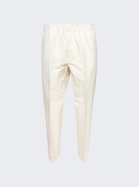 Lightweight Tapered Trousers Ivory