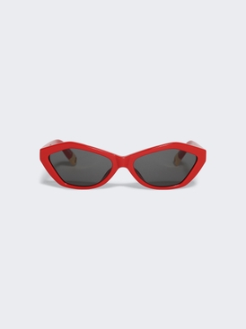 X Jacquemus Bambino Angular Sunglasses Red