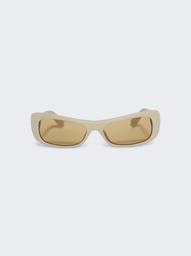X Jacquemus Capri Rectangular Sunglasses Putty