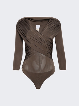 Draped Bodysuit Mocha