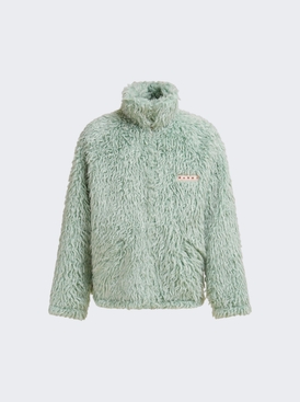 Shaggy Jacket With Detachable Hood Linden Green