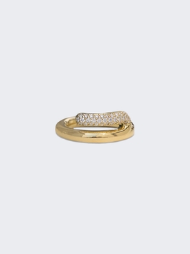 Mono Half PavÉ Ring 18k Yellow Gold