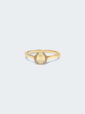 Cosma Signet PavÉ Ring 18k Yellow Gold
