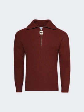 Half Zip Sweater Rust