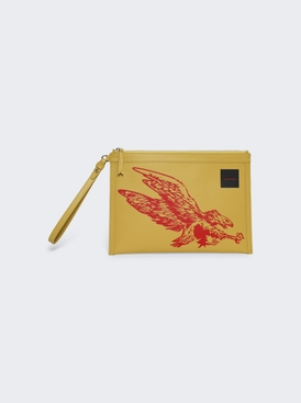 X Future Zipped Flat Pouch With Eagle Print