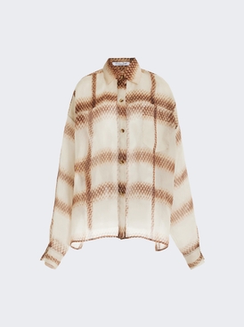 Oversized Silk Boyfriend Shirt Snake