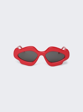 Paula's Ibiza Flame Sunglasses Shiny Red and Smoke
