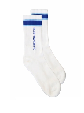 Calza Tennis Socks White And Blue
