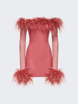 Lame Plumage Short Dress Terre Rouge