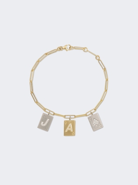 3 Joy Charms Bracelet 18k White and Yellow Gold