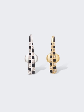 Illusion Claw Earrings 18k Yellow And White Gold