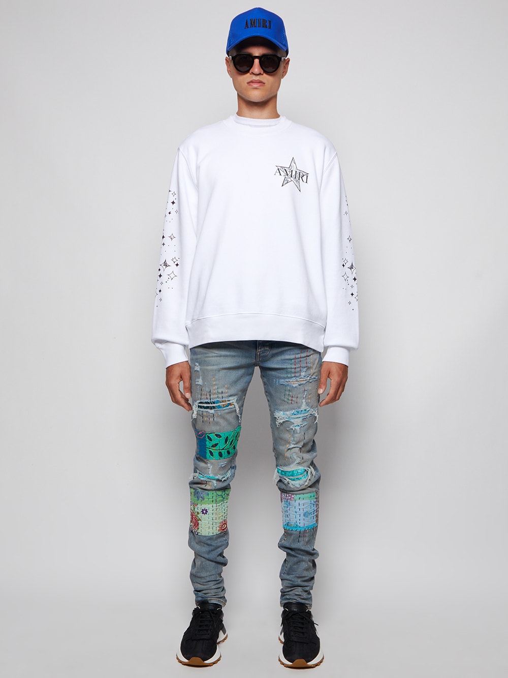 Paisley Star Crewneck Sweatshirt White | The Webster Paisley Star Crewneck Sweatshirt White | The Webster