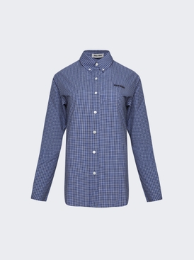 Popeline Checked Shirt Blue