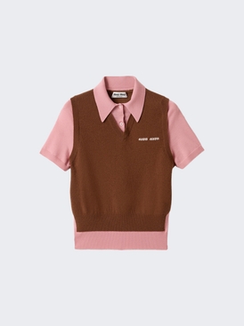 Polo Sweater Tabacco And Rosa