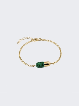 Pill Bracelet With Tsavorites 18k Yellow Gold
