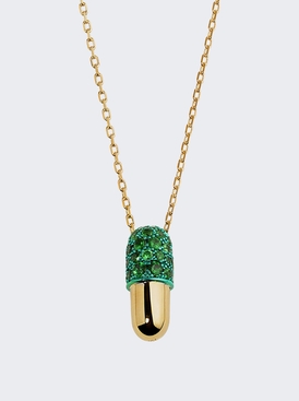 Tsavorite Pill Pendant Necklace