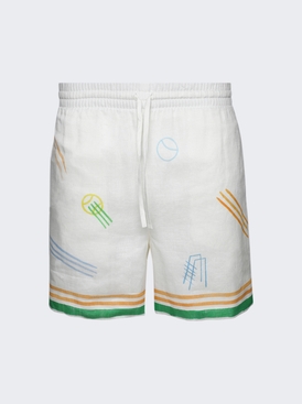 Printed Linen Shorts