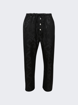 Football Jacquard Pajama Pants Black