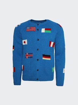 Round The World Cardigan Blue