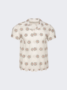 Floral Aperture Shirt White