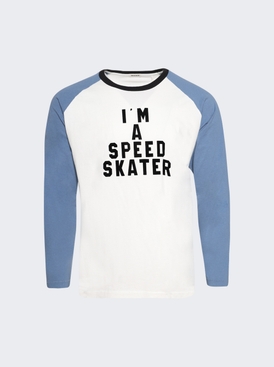 Long Sleeve Skater Tee Blue And Cream