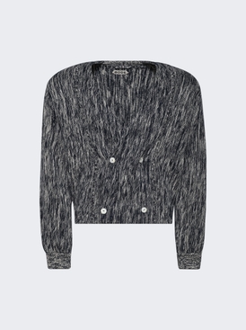 Double Breasted Cardigan Navy White