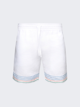 Embroidered Shorts White