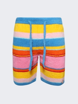 Fluffy Oversize Shorts Multicolor Blue