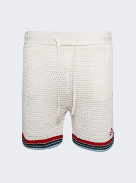 Sporty Crochet Shorts White