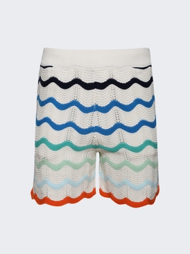 Gradient Wave Texture Shorts Multicolor