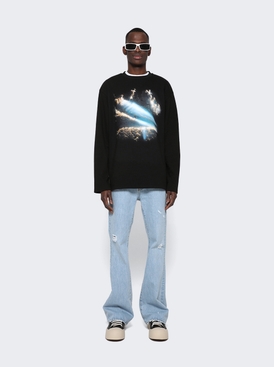 Oversized Space Graphic Long Sleeve Shirt Glassface Print secondary image