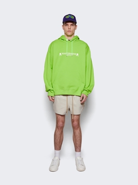 Logo and Skull Hoodie Lime Green secondary image
