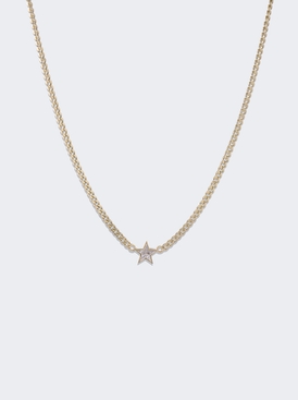 Super Duper Diamond Star Necklace Gold