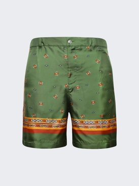 Silk Shorts Green