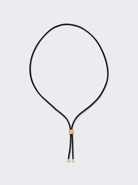 Joia Bolo Tie Necklace Black And Gold
