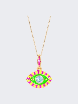 Life In Color Eye Pendant Necklace Blue Topaz