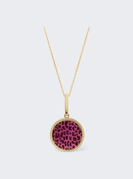 Ready To Race Leopard Print Enamel Necklace