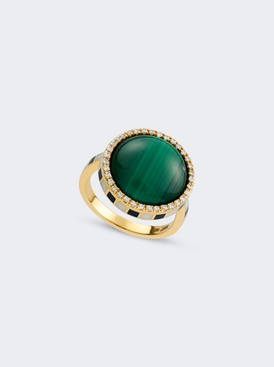 Grab N Go Ready to Adventure Ring 18k Gold and Malachite