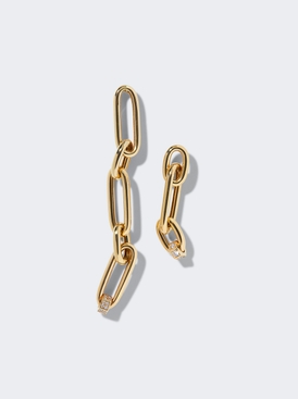 Asymmetric Chain Earrings 18k Yellow Gold