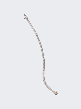 Large Tennis Bracelet 18k White Gold