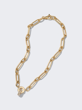 Double Diamond Pave Bolt Choker 18k Yellow Gold
